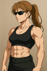 Sarah Connor with Abs 3 (ChatGPT anime style)