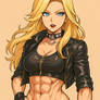 Black Canary with Abs 12 (ChatGPT anime style)