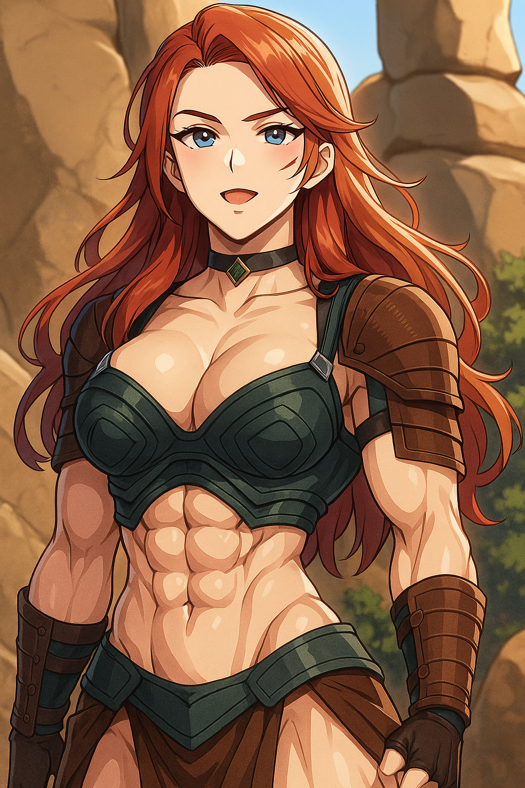 Tallis with Abs (ChatGPT anime style)