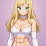 Emma Frost with Abs 9 (ChatGPT anime style)