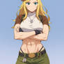 Sonya Blade with Abs 109 (ChatGPT anime style)