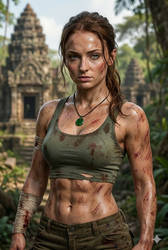 Sophie Turner as Lara Croft 1