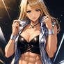 Tina Armstrong with Abs 9 (ChatGPT anime style)