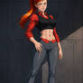 Gwen Tennyson with Abs 3 (ChatGPT anime style)