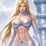 Emma Frost with Abs 18 (ChatGPT anime style)