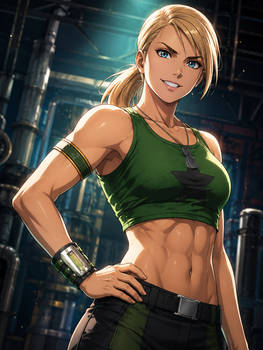 Sonya Blade with Abs 118 (ChatGPT anime style)
