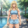 Tina Armstrong with Abs 4 (Gemini anime style)
