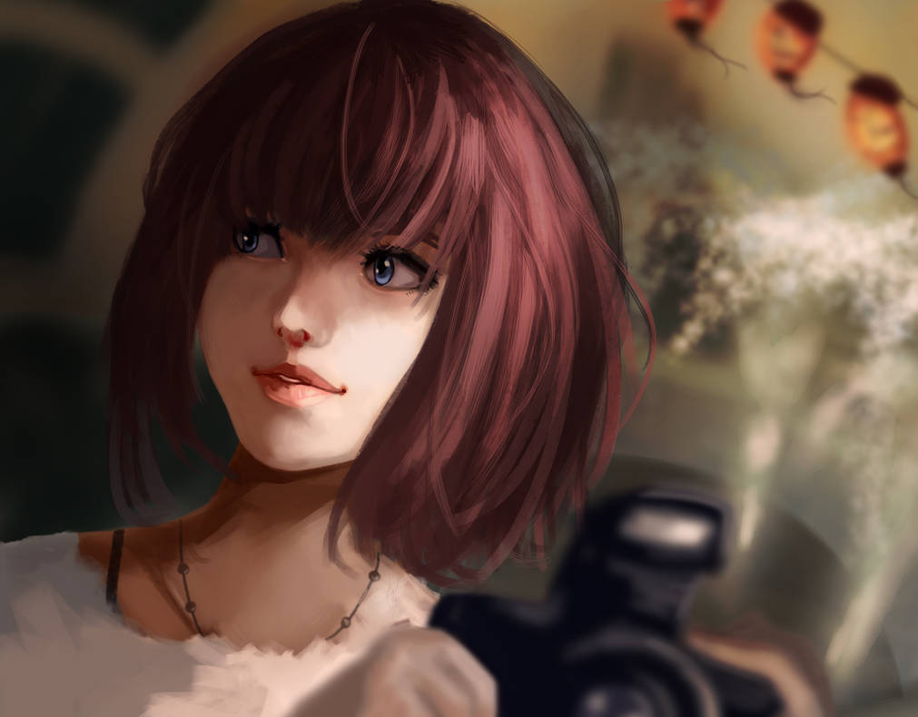 Portrait of a Girl with a Camera by Daidus Portrait of a Girl with a Camera by Daidus