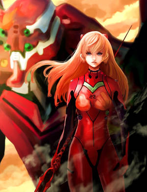 Asuka with the Lance of Longinus by Daidus Asuka with the Lance of Longinus by Daidus