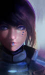 Portrait of Scifi girl by Daidus