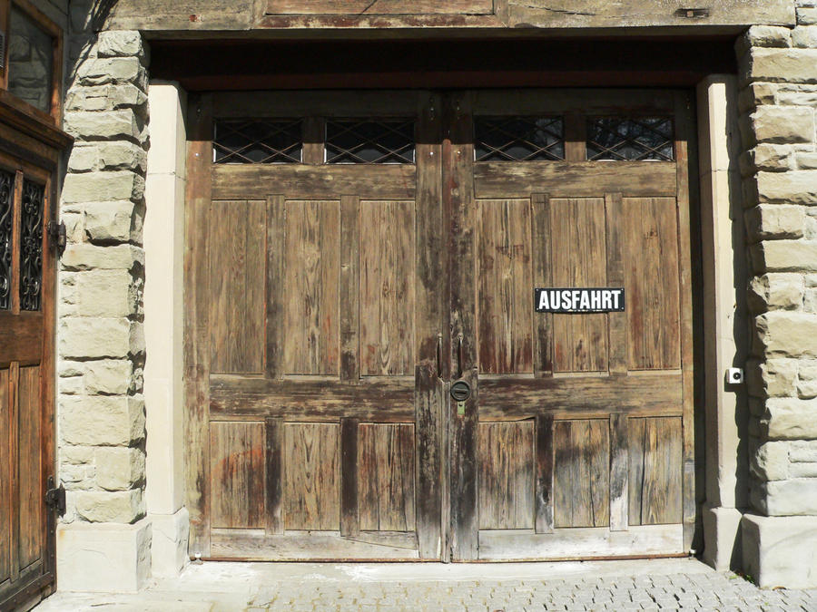 old wooden door