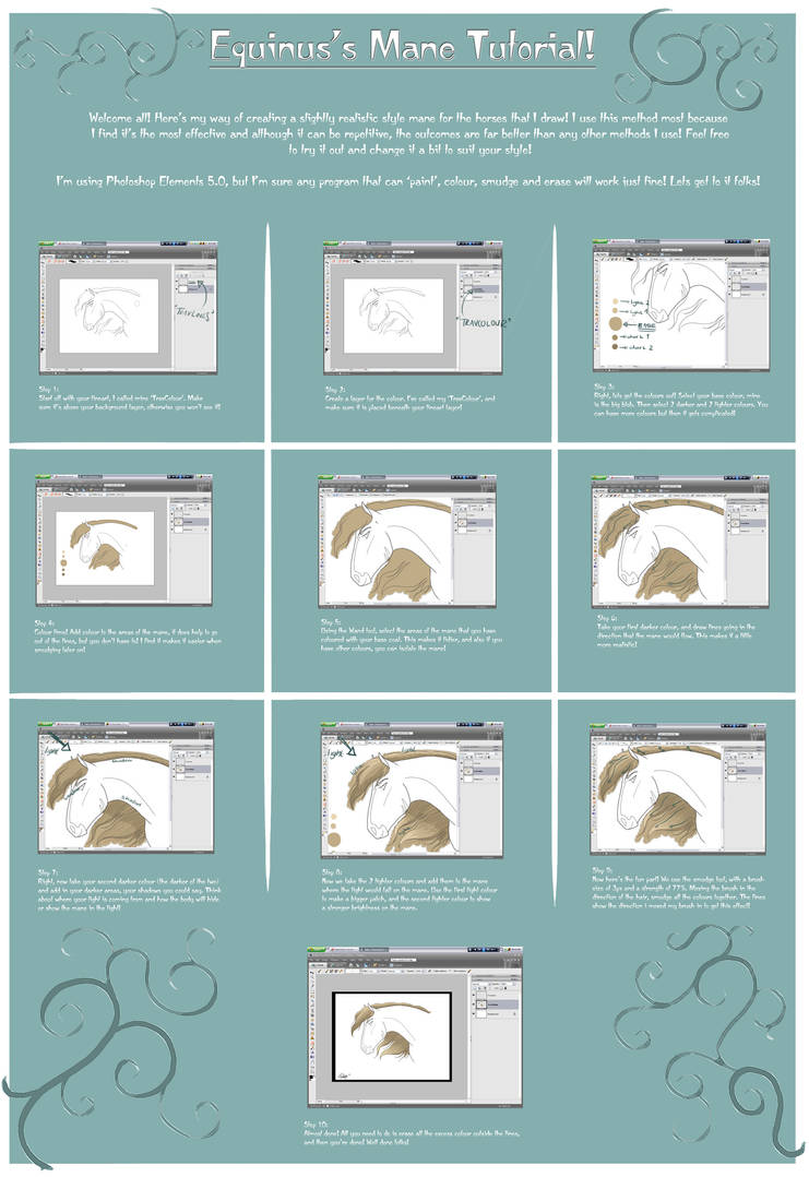 Digital Mane Tutorial by Equinus