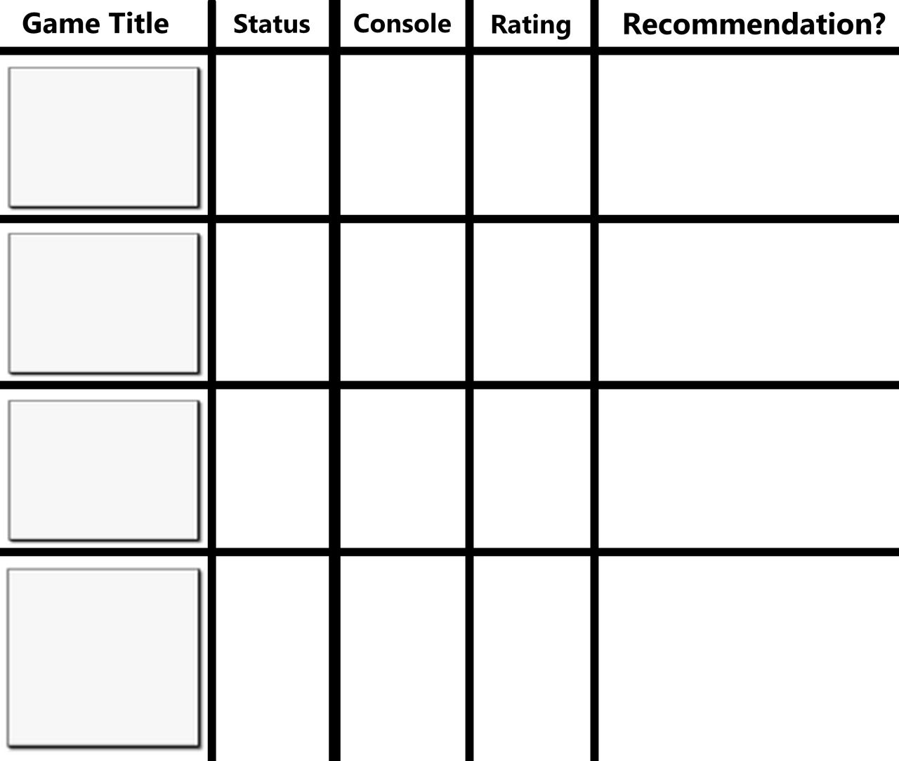 Game Rating/Review Template by DelightfulDiamond7 on DeviantArt