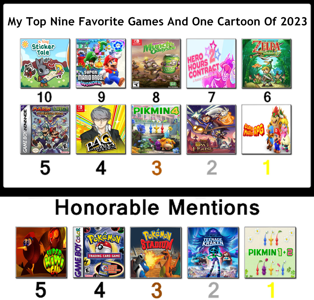 Top One Game My Top Nine Favorite Games And One Cartoon Of 2023 by ...