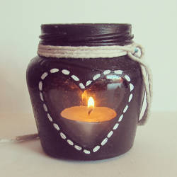 Tea light heart