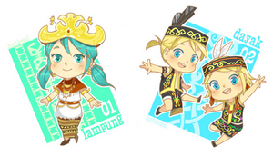 Vocaloid x Indonesian traditional clothing!