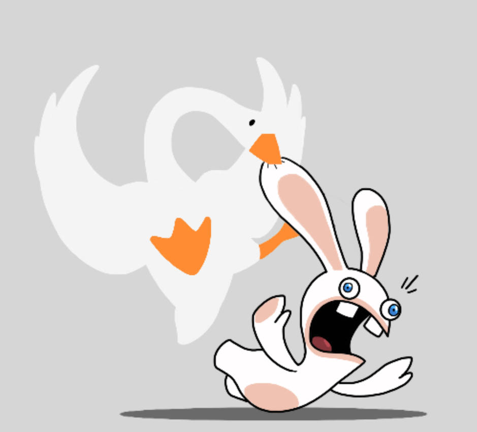 Goose Rabbit Untitled Goose meets Rabbid by TheKingOfScares on DeviantArt