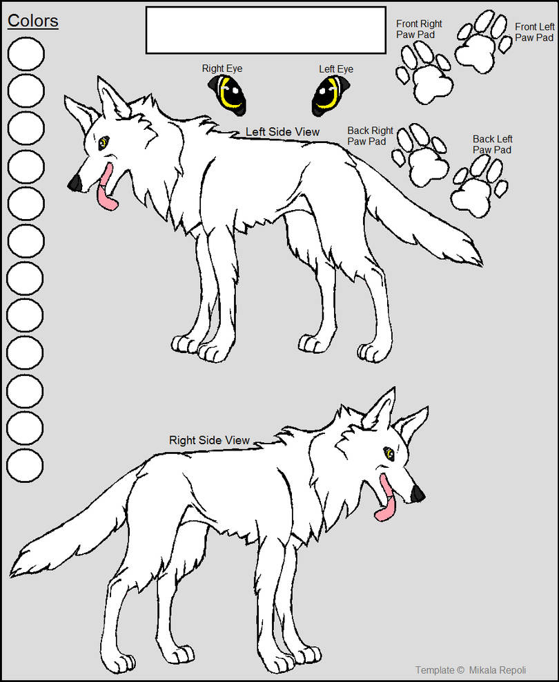 Wolf Routing Template Free Wolf Reference Template by Miahii on DeviantArt