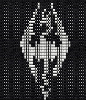 Skyrim Logo - Beading Pattern