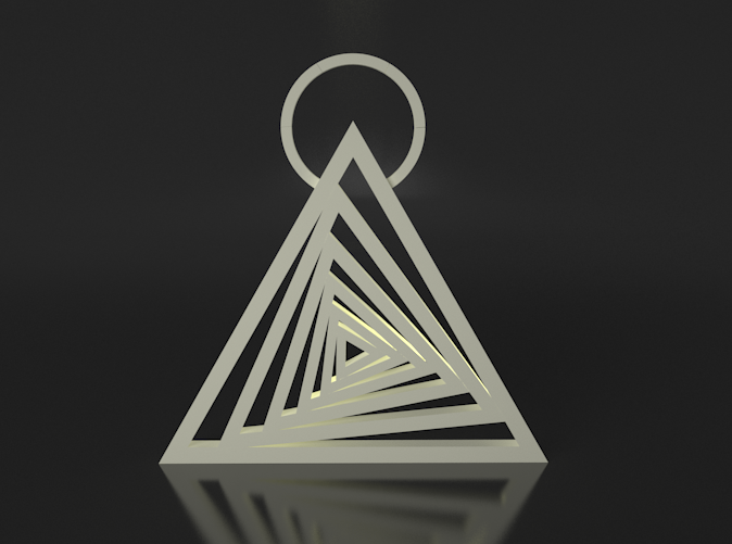 Spiraling Triangle Pendant