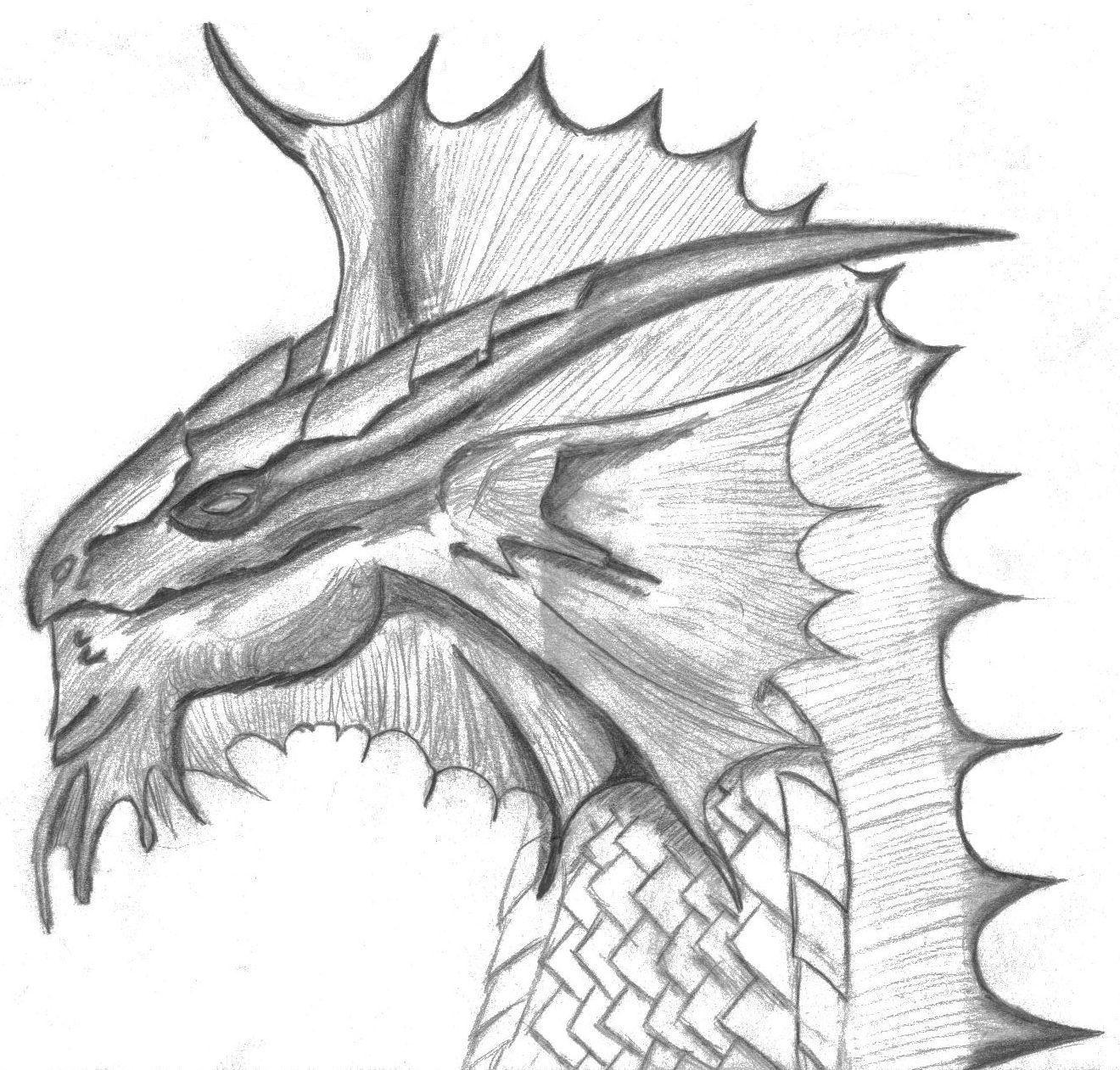Silver dragon head by ultharwe on DeviantArt