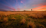 Sunset Over Kilcoy Farm Lands by eye-of-tom