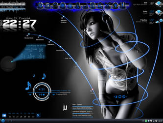 Rainmeter Deskop More Blue