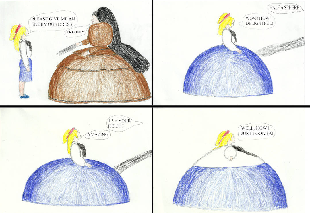 Dress expansion to BBW SSBBW cartoon by veronarmon on DeviantArt