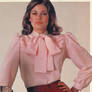 AI upscaled pink bow blouse