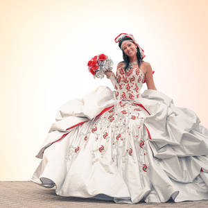 Complex wedding dress