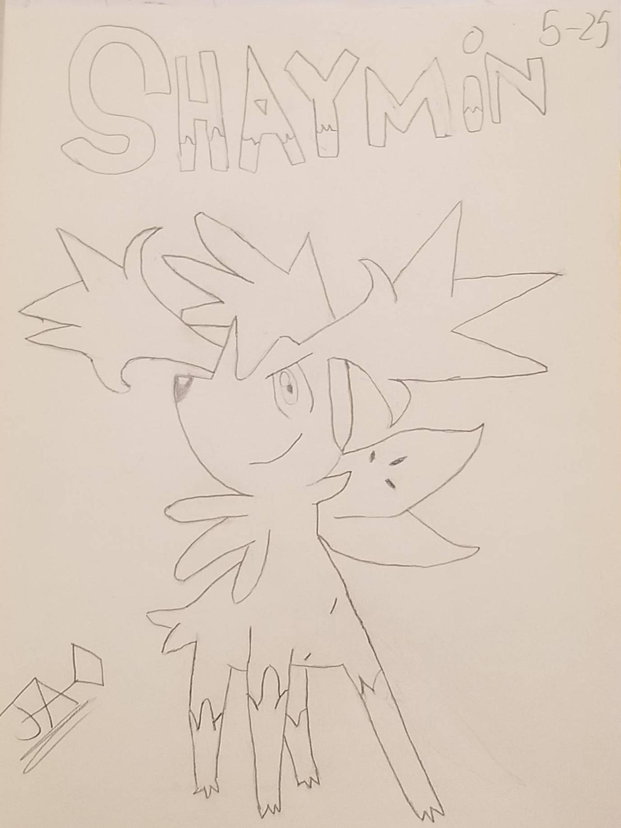 SHAYMIN (Pokemon) (Uncolored) by NintendoFlyboy on DeviantArt
