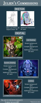 COMMISSIONS ARE OPEN PRICES NEGOTIABLE