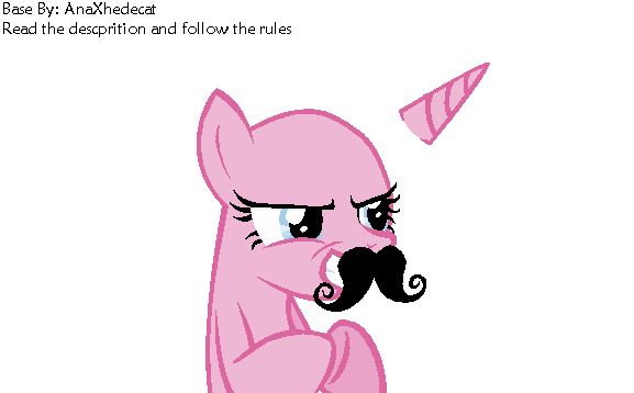 'I will wear this Mustache' Pony Base #11