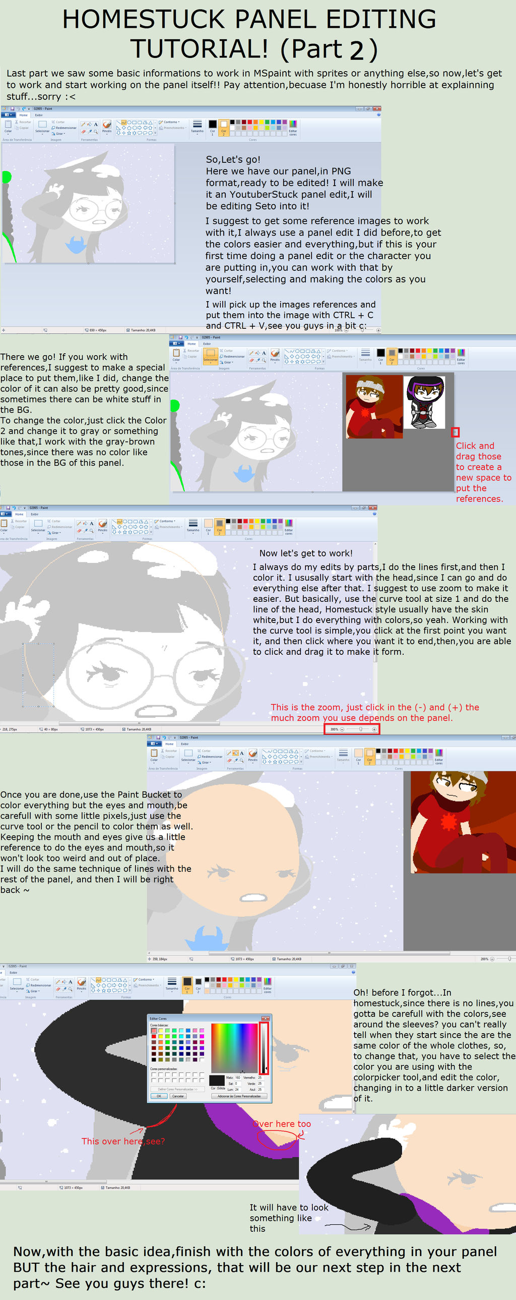 Homestuck Model Tutorial Homestuck Panel edit Tutorial -PART 2- by GalaxyAcero on DeviantArt