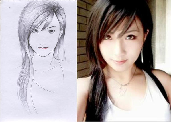 tifa lockheart cosplay sketch