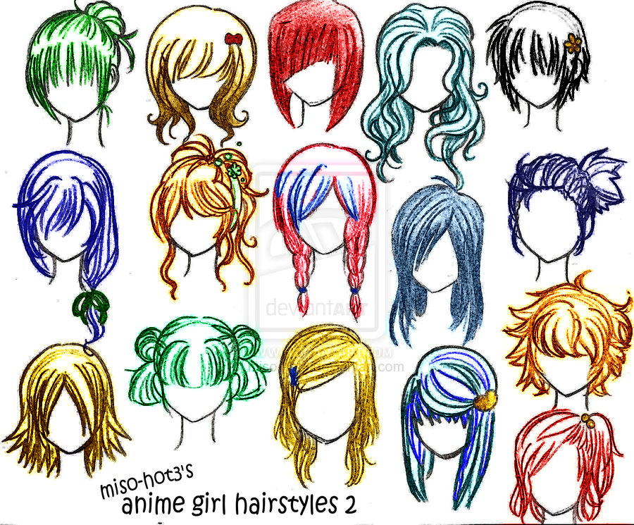 Female anime hairstyles