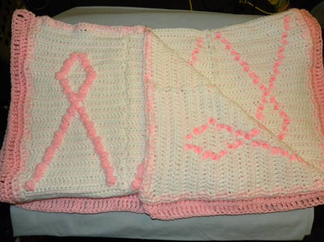 Breast Cancer Ribbon Afghan