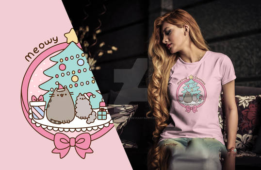 Meowy Christmas Pusheen T shirt