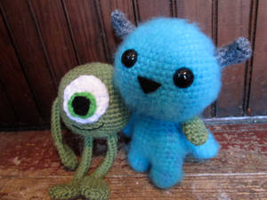 Crochet Mike and Sulley