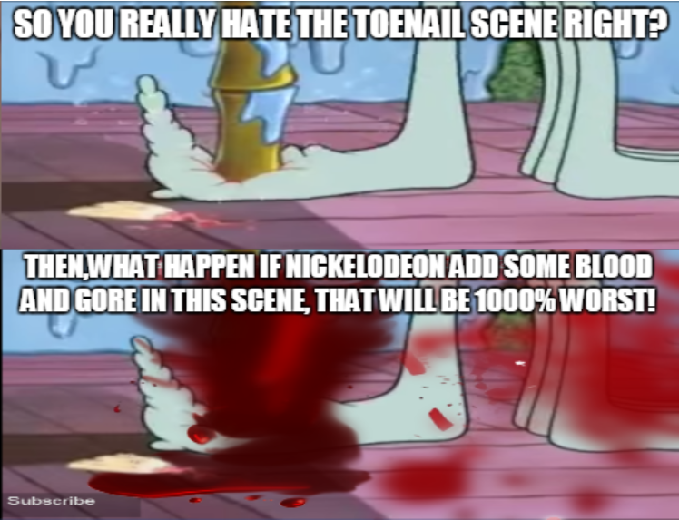 Squidward's Toenail Scene Meme