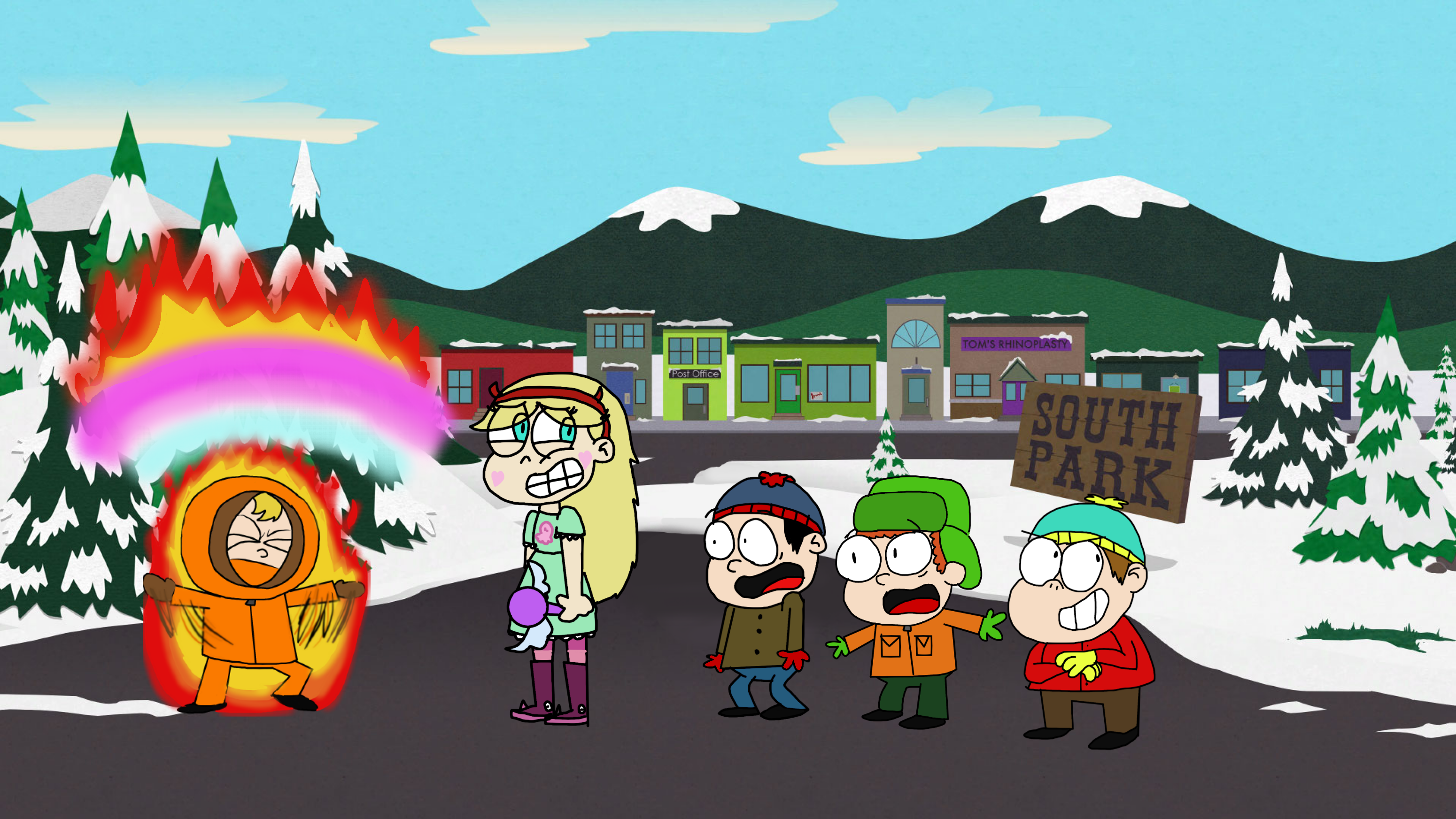 Star Butterfly Meets The South Park Boys