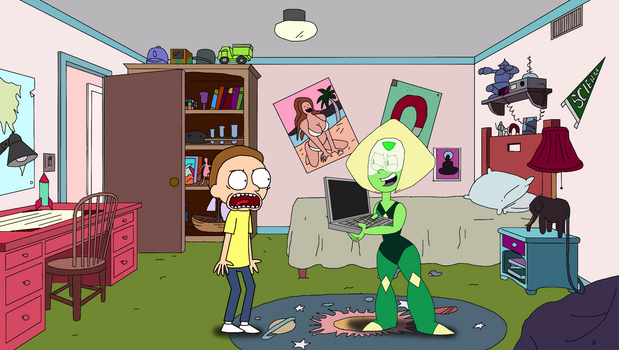 Peridot Is Messing Around in Morty's Bedroom