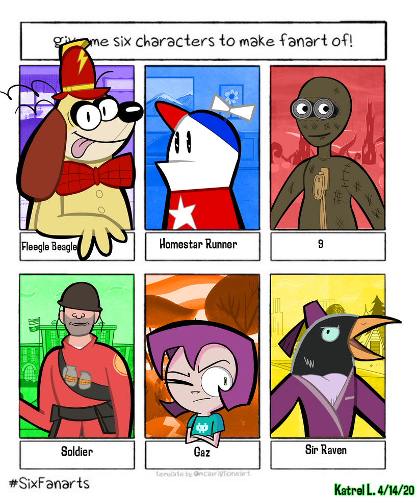 Give Me Six Characters To Draw K9XToons Style by K9XToons on DeviantArt