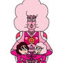 Pink D (OC) protect Steven and Nora