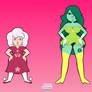 Nora and Emerald (Left Thigh Gem)