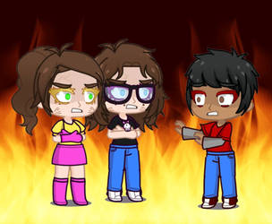 Sarah and Laura are very angry with Hater