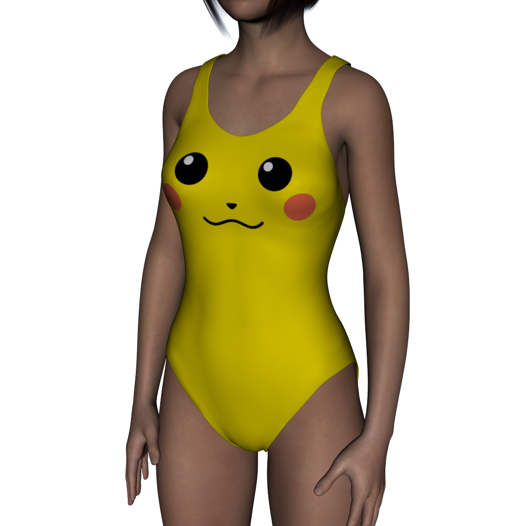 1. Sporty SwimSuit 5 [FCE501 - Pikachu (Face)]