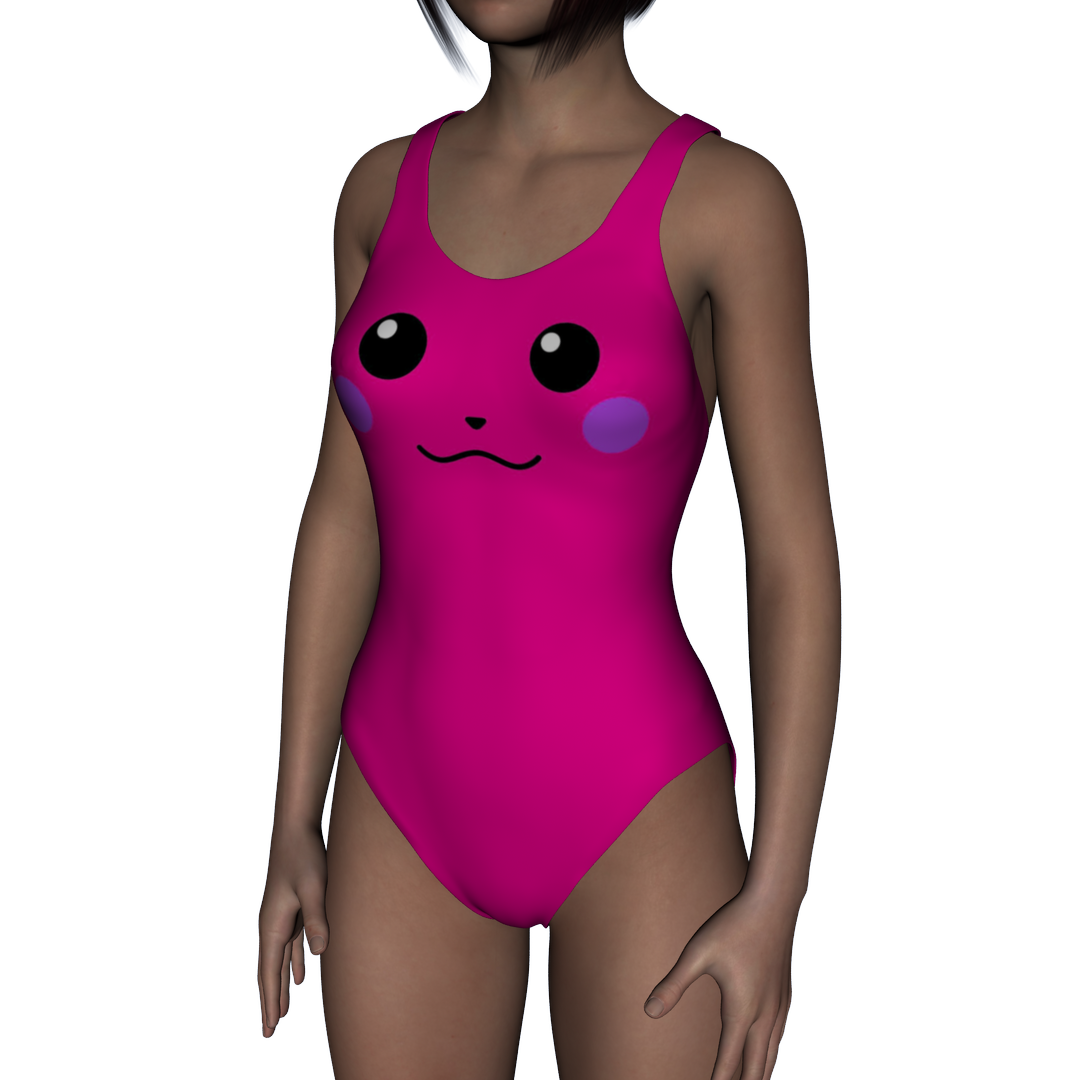 2. Sporty SwimSuit 5 [FC0094 - Pikachu (Face)]