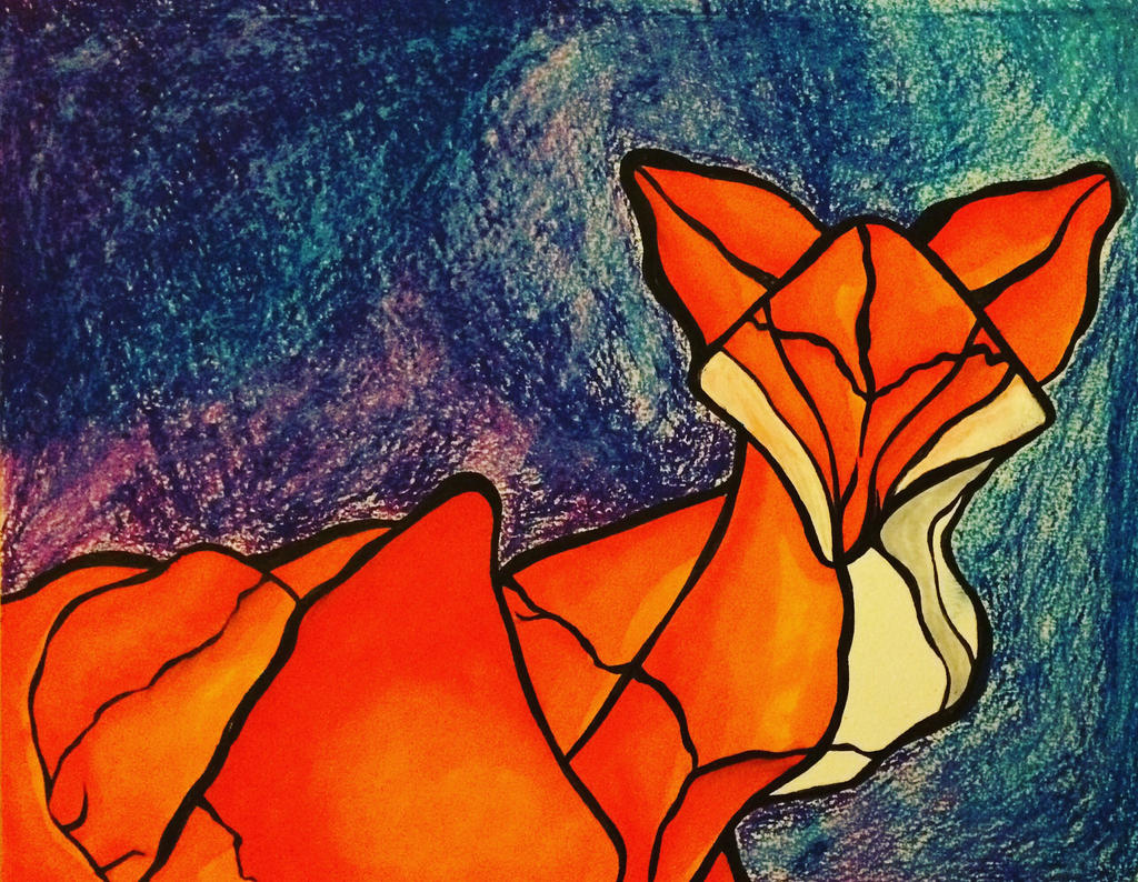 Oragami Fox Illustration