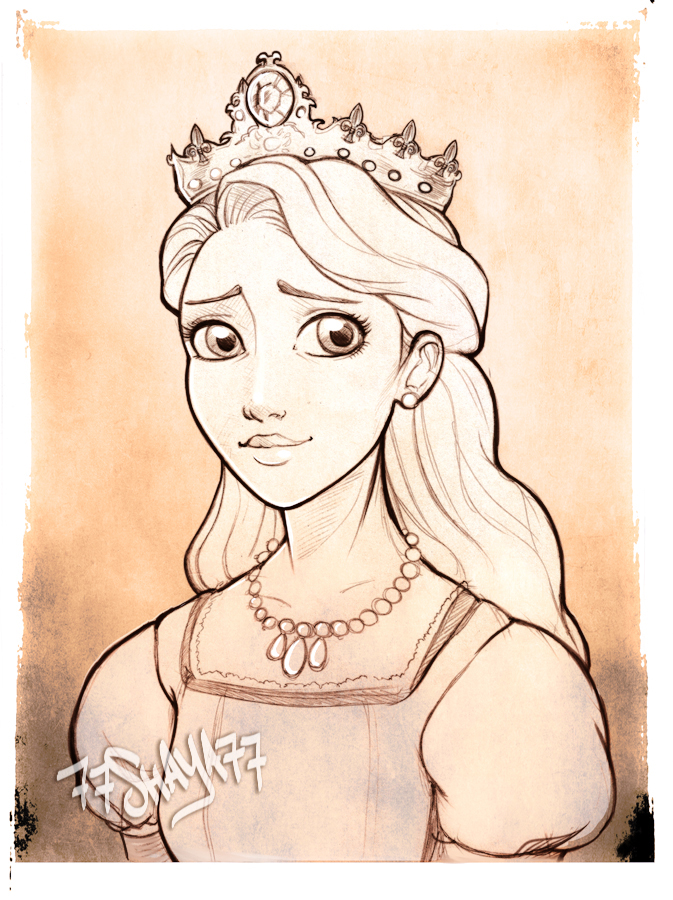 Rapunzel's mother, the Queen +sketch+